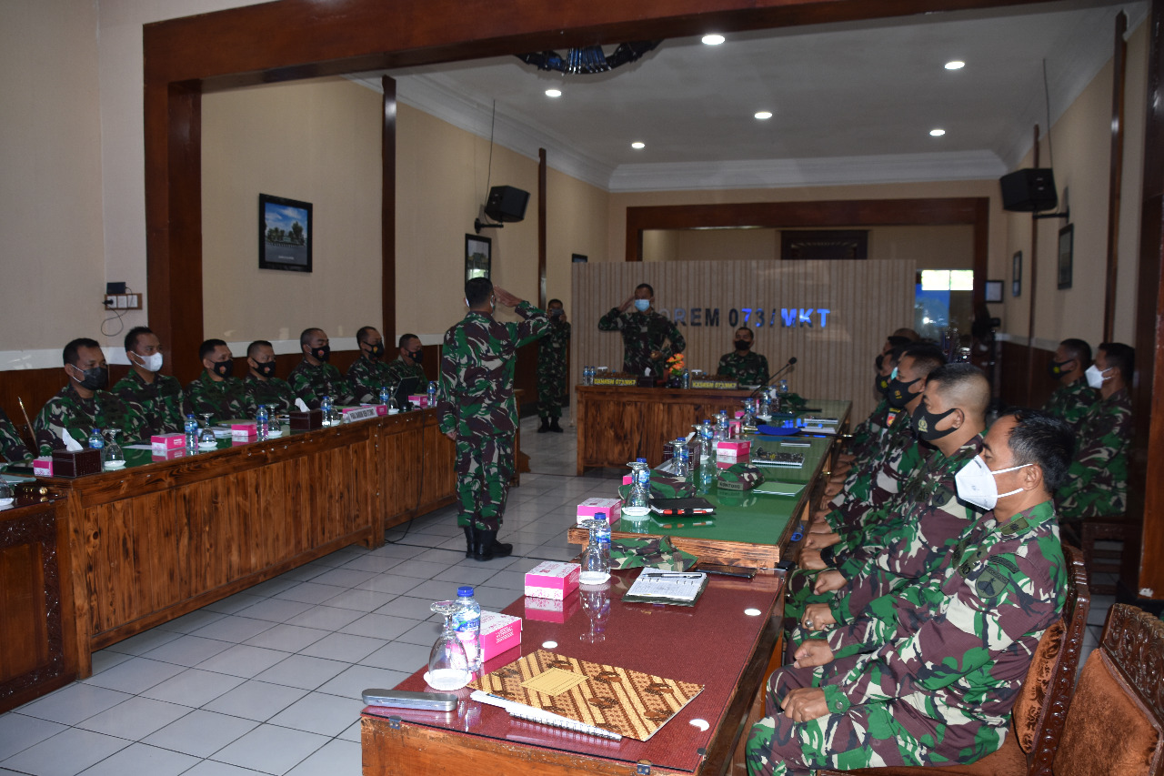 Danrem 073/MKT Terima Paparan Dari Dansatgas TMMD Reguler ke- 111  Dan  Sengkuyung Tahap II 